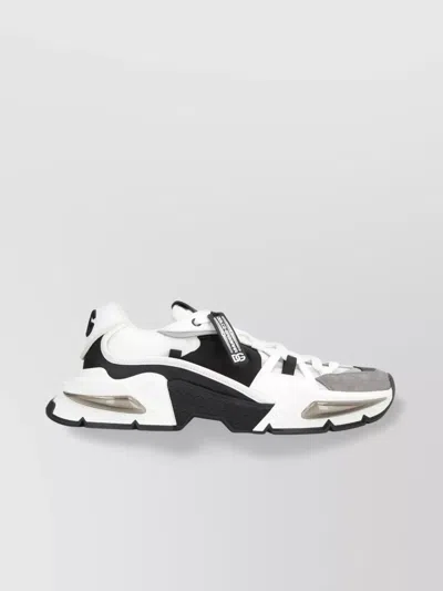 Dolce & Gabbana Low-top Trainers With Chunky Sole And Contrast Panels In Multicolor