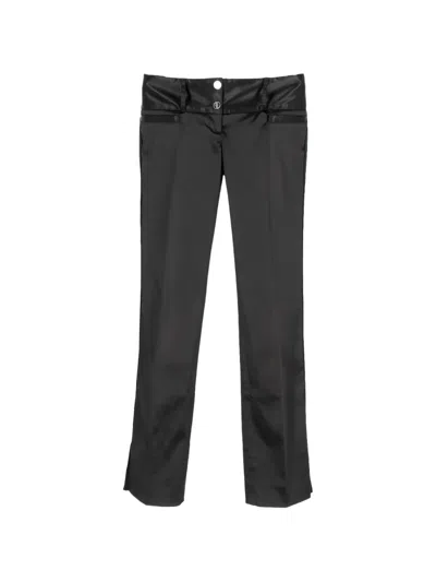 Pre-owned Dolce & Gabbana Low-waist Side-pocket Trousers In Black