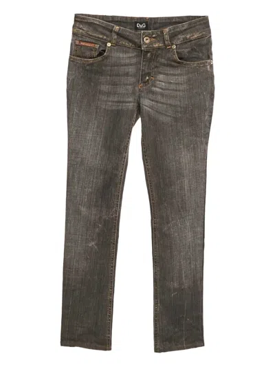Pre-owned Dolce & Gabbana Low-rise Jeans In Grey