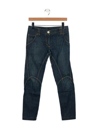 Pre-owned Dolce & Gabbana Low-rise Skinny Leg Jeans In Blue