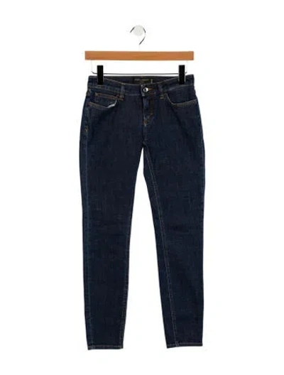 Pre-owned Dolce & Gabbana Low-rise Skinny Leg Jeans In Blue