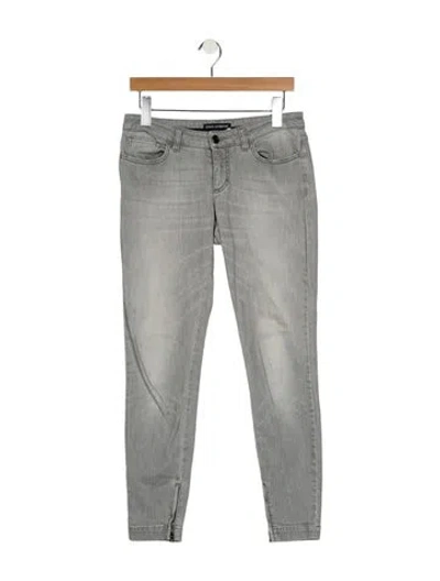 Pre-owned Dolce & Gabbana Low-rise Skinny Leg Jeans In Gray
