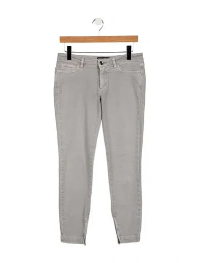 Pre-owned Dolce & Gabbana Low-rise Skinny Leg Jeans In Gray