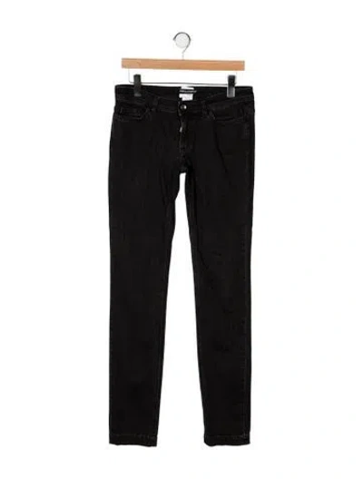 Pre-owned Dolce & Gabbana Low-rise Straight Leg Jeans In Black