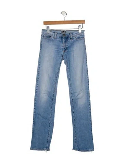 Pre-owned Dolce & Gabbana Low-rise Straight Leg Jeans In Blue