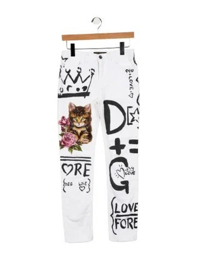 Pre-owned Dolce & Gabbana Low-rise Straight Leg Jeans In Multi