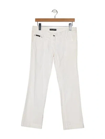 Pre-owned Dolce & Gabbana Low-rise Straight Leg Jeans In Neutral