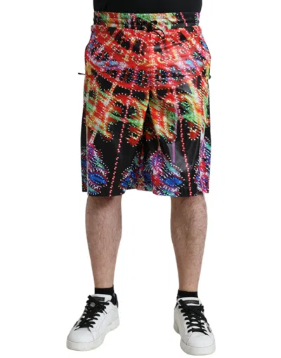Dolce & Gabbana Luminarie Print Bermuda Shorts In Multi