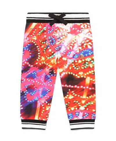 Dolce & Gabbana Luminarie Print Track Trousers In Red