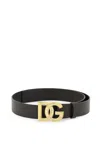 DOLCE & GABBANA LUX LEATHER BELT WITH DG BUCKLE