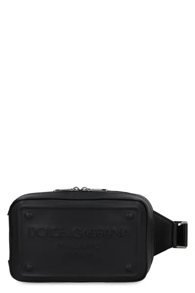 Dolce & Gabbana Luxurious Leather Belt Handbag In Black