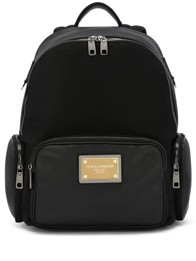 Dolce & Gabbana Luxurious Men's Black Polyamide Backpack For Fw22