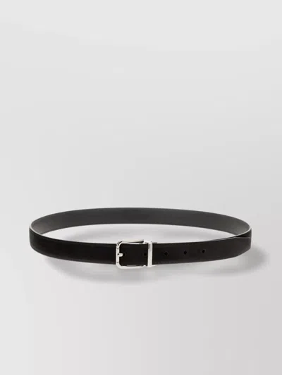 Dolce & Gabbana Luxurious Reversible Cashmere Belt With Smooth Finish In Black