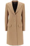 Dolce & Gabbana Women's Single-breasted Wool Coat In Maroon