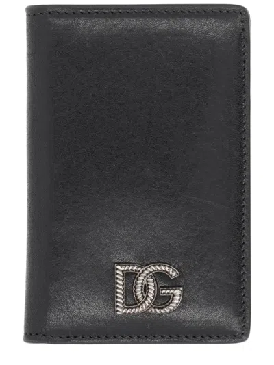 Dolce & Gabbana Luxury Italian Leather Wallet For Men - Ss26 Edition In Black