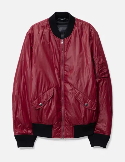 Dolce & Gabbana Ma-1 Bomber Jacket In Burgundy