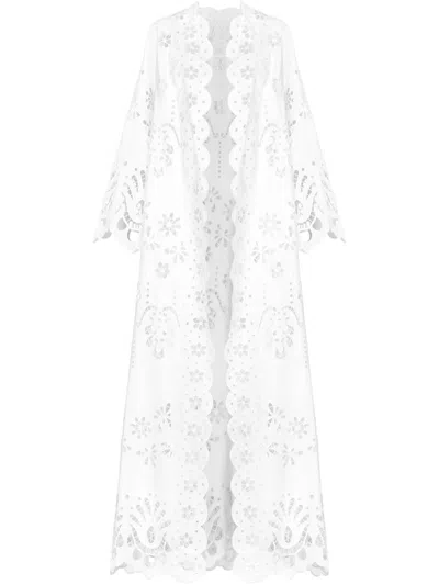 DOLCE & GABBANA MACRAMÉ CUT-OUT LONG COAT