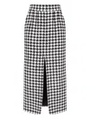 Dolce & Gabbana Macro Pattern Maxi Skirt In Black/white