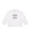 Dolce & Gabbana Jersey Sweatshirt With Made In Italy Print In White