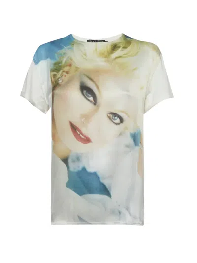 Pre-owned Dolce & Gabbana Madonna-print T-shirt In White