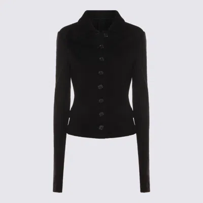 DOLCE & GABBANA DOLCE & GABBANA BLACK VIRGIN WOOL KNITWEAR