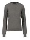Dolce & Gabbana Maglione Rasato Fin.18 Knitwear Grey In Gray