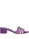 Dolce & Gabbana Women Maiolic Print Slide Sandals