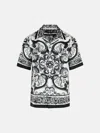 Dolce & Gabbana 'maiolica' Black Silk Shirt