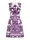 Dolce & Gabbana Women Maiolica Print Cotton Blend Dress
