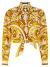 DOLCE & GABBANA MAIOLICA CROPPED SHIRT