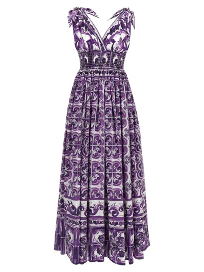 Dolce & Gabbana 'maiolica' Dress In Multi
