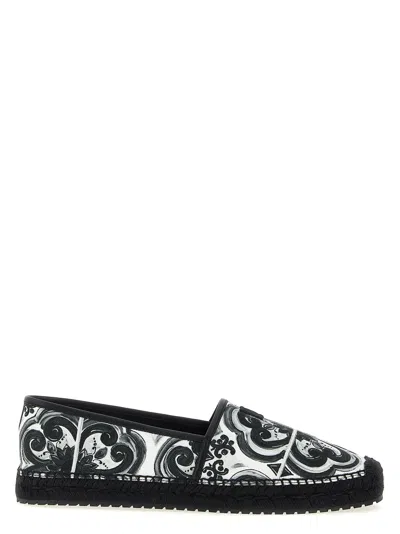 Dolce & Gabbana Maiolica Espadrilles In Black