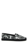 Dolce & Gabbana Printed Round Toe Espadrilles With Leaf Print In Multi