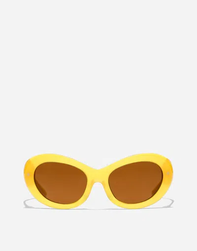 Dolce & Gabbana Maiolica Gialla Sunglasses In イエロー