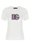 Dolce & Gabbana Jersey T-shirt With Lace Inlay In White