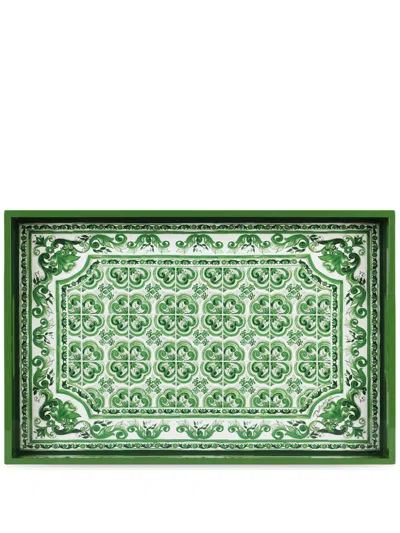 Dolce & Gabbana Maiolica Tray (46cm X 30cm) In White