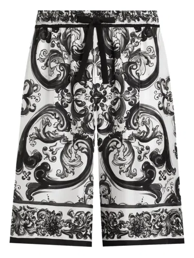 DOLCE & GABBANA MAIOLICA PRINT BERMUDA SHORTS