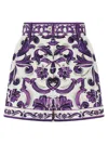 Dolce & Gabbana 'maiolica' Print Bermuda Shorts In Purple