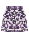 Dolce & Gabbana 'maiolica' Print Bermuda Shorts In Purple