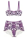 Dolce & Gabbana Majolica-print Balconette Two-piece Swimsuit In Multi