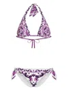 Dolce & Gabbana Maiolica-print Bikini Set In Purple