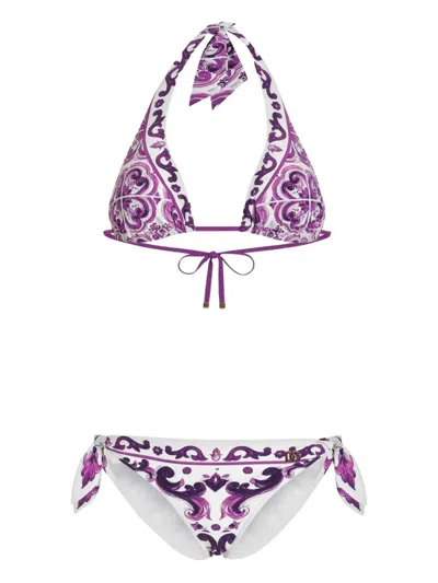 Dolce & Gabbana Maiolica-print Bikini Set