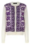 Dolce & Gabbana 'maiolica' Print Cardigan In Neutral