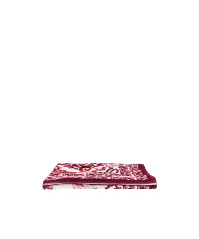 Dolce & Gabbana Maiolica-print Cotton Sarong In Pink