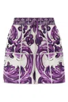 Dolce & Gabbana Maiolica Bermuda And Short Multicolor In Purple