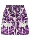 Dolce & Gabbana Women Cotton Shorts With Maiolica Print In Multi