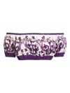 Dolce & Gabbana Violet Off-shoulder Cropped Top With All-over Floral Print In Cotton Woman In Purple