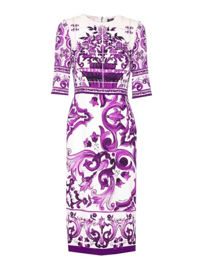 DOLCE & GABBANA MAIOLICA PRINT DRESS