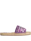 Dolce & Gabbana Embroidery Espadrilles In Purple