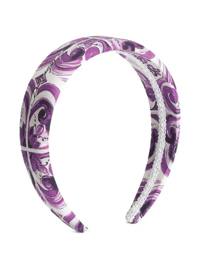 Dolce & Gabbana Kids' Maiolica-print Hair Band